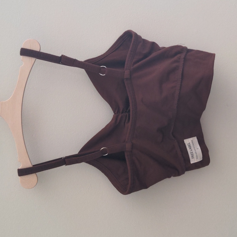 Elegant Brown Ruched Bralette - Picture 6 of 13
